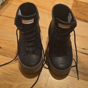 Hunter Kids Black Rain & Snow Boots